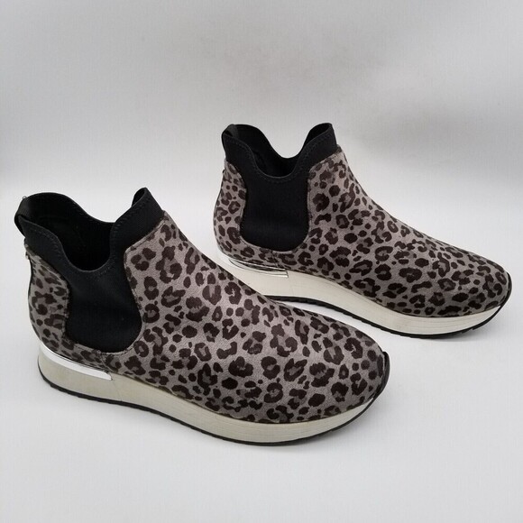 Kenneth Cole Reaction Women Gray Cheetah Print Cameron Chelsea Bootie 6.5 - Picture 4 of 8